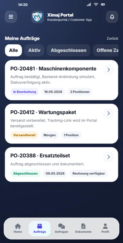 Kundenportal / Customer App